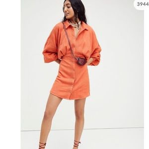 Free People Moni Mini Dress, Cream, Size Small